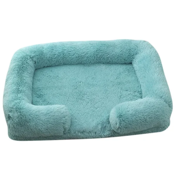 Plush Dog Bed with Raised Edges & Removable Pad - Image 6