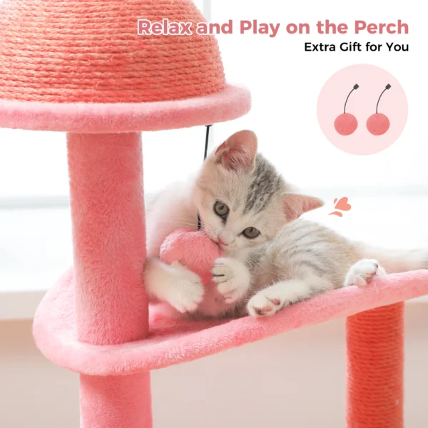 Flamingo Cat Tree with Hammock & Sisal Scratching Posts - Image 7