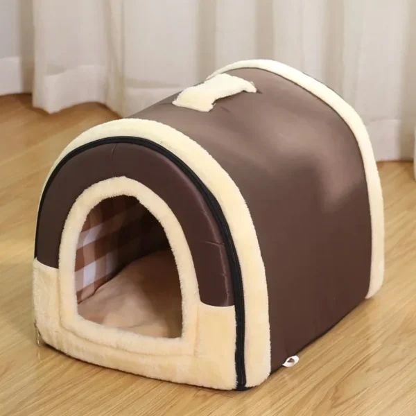Foldable Dog House with Plush Interior - Image 3