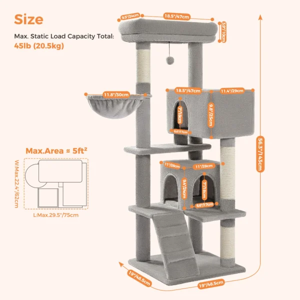 Cat Tower with Condos, Perches & Scratching Posts - Image 3