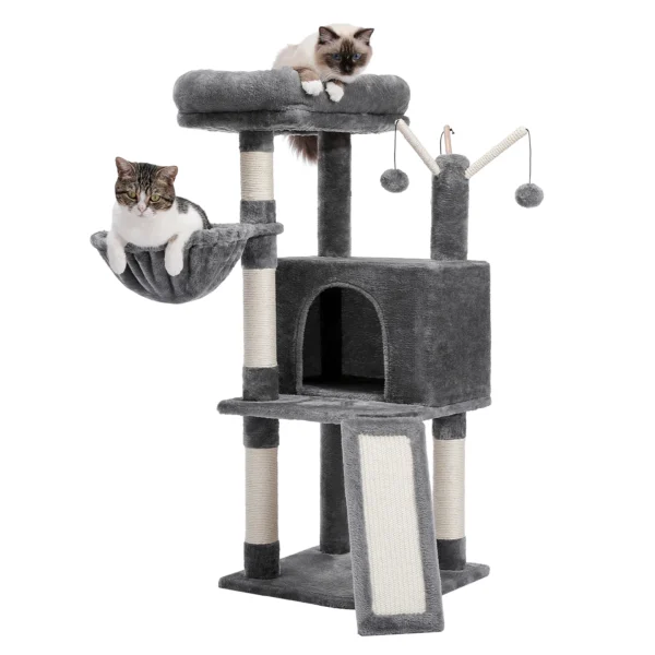 Cat Tree Scratcher Tower with Hammock & High Perch - Image 3