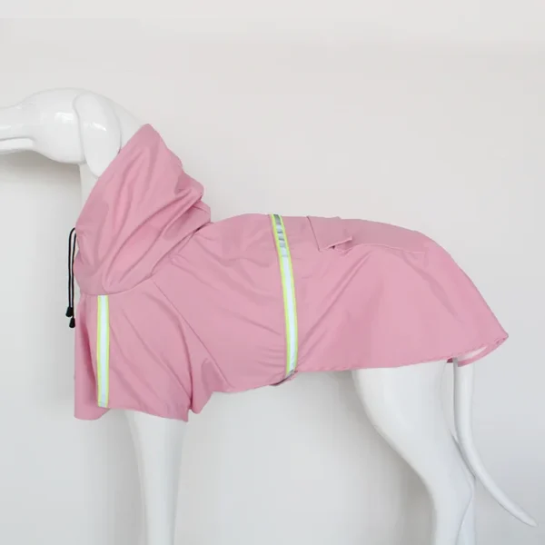 Hooded Dog Raincoat with Reflective Strip - Image 7