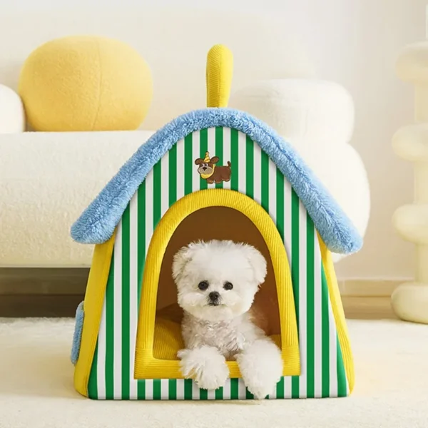 Foldable Dog House with Soft Fleece Interior - Image 2