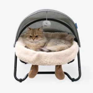 Breathable Cat Bed with Detachable Canopy