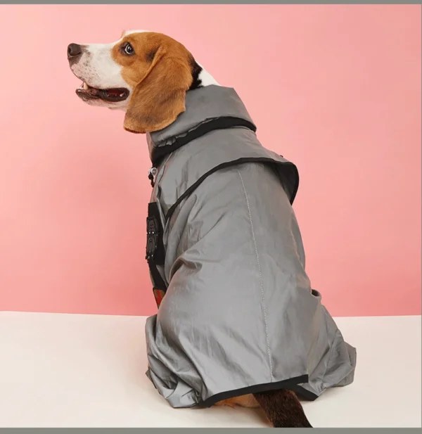 Reflective Dog Raincoat with Hood & Adjustable Fit - Image 6
