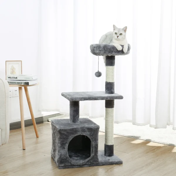 Small Cat Tower for Kittens with Condo & Scratcher - Image 5