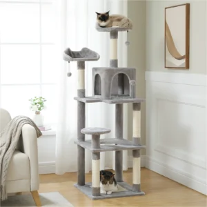 Multi-Level Cat Tree with Condo, Hammocks & Scratching Posts