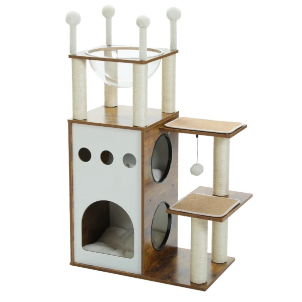 Modern Cat Tree with Capsule Nest & Condo Tower - Image 3