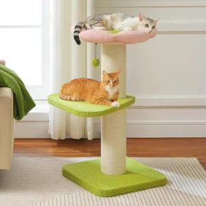 Flower Cat Tree with Thick Scratching Post & Petal Perch