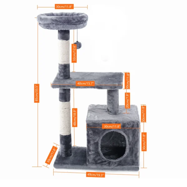Small Cat Tower with Condo & Perch - Image 4