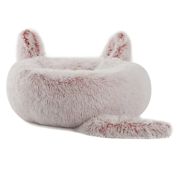 Cartoon Cat Bed with Fluffy Ears Design - Image 10