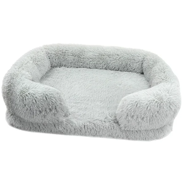 Plush Dog Bed with Raised Edges & Removable Pad - Image 23