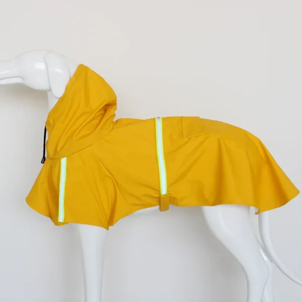 Hooded Dog Raincoat with Reflective Strip - Image 4