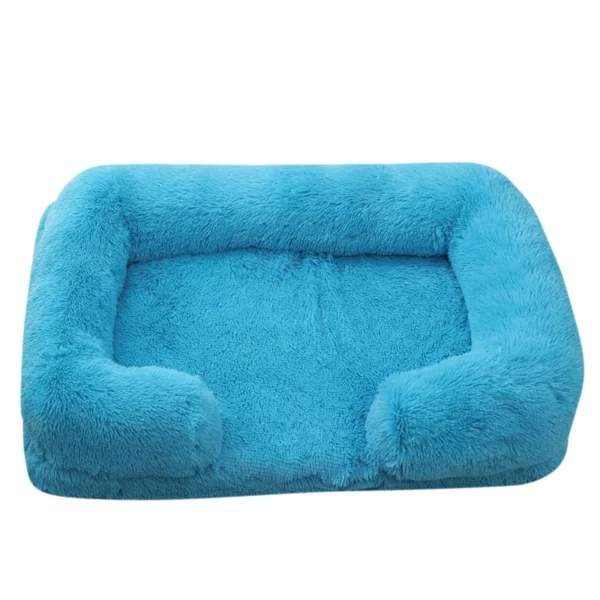 Plush Dog Bed with Raised Edges & Removable Pad - Image 22