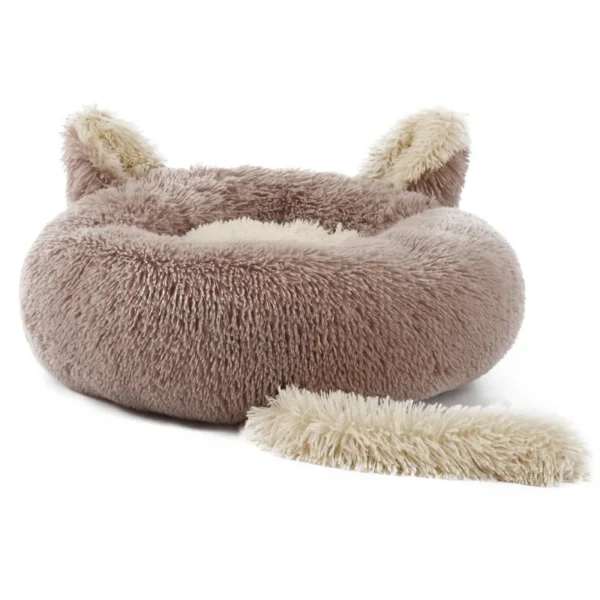 Cartoon Cat Bed with Fluffy Ears Design - Image 9