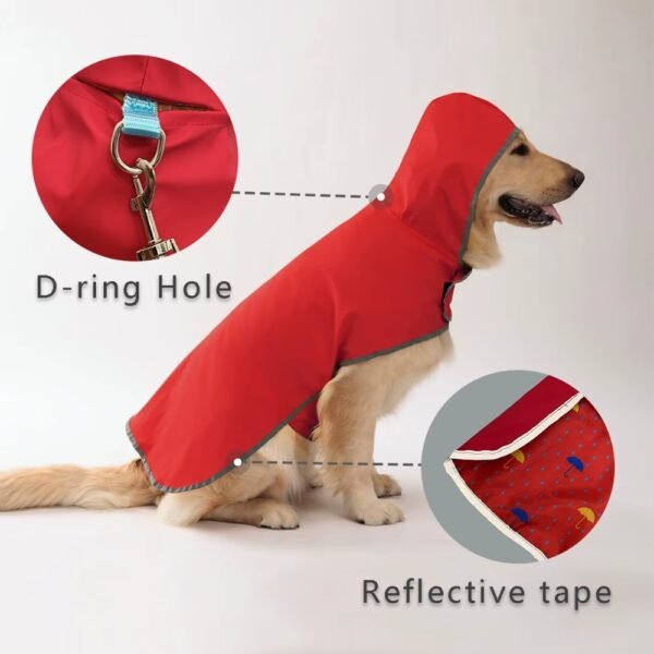 Dog Raincoat Double-Layer Yellow Jacket - Image 3