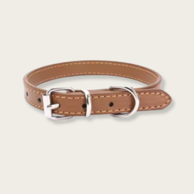 Adjustable Leather Dog Collar