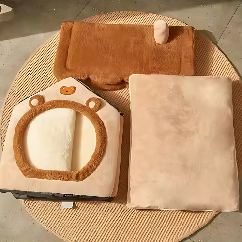Teddy Bear Cat Bed
