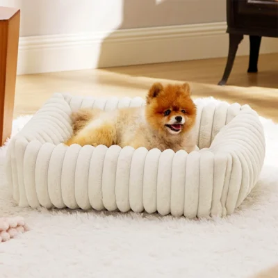 plush dog bed