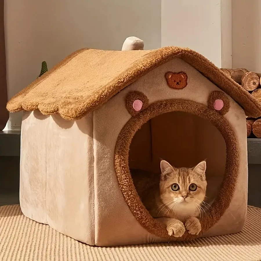 Teddy Bear Cat Bed