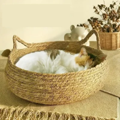 woven cat bed