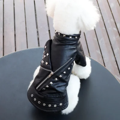 Leather Jacket Dog Clothes